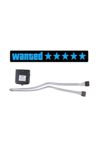 Araba Penceresi Çeşitli Stiller Elektrikli Ön Cam Etiketi Led Araç Plakası Güvenlik İşaretleri Araba Çıkartmaları Blue Wanted