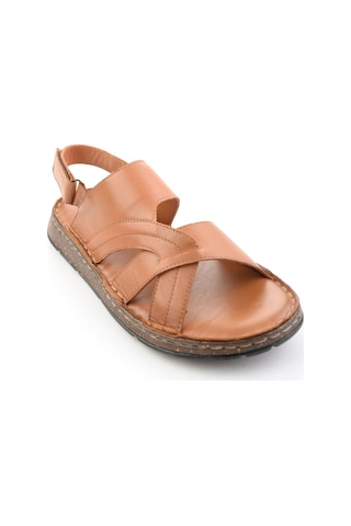 Taba Hakiki Deri Erkek Sandalet E05433011903