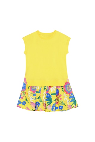 Denokids Mshb&g Sarı Çiçekli Kız Çocuk Elbise Sarı