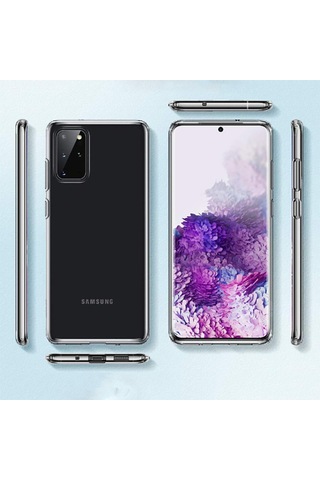 Samsung Uyumlu Galaxy S20 Plus Kilif Seffaf Silikon Hibrit Case 417922023