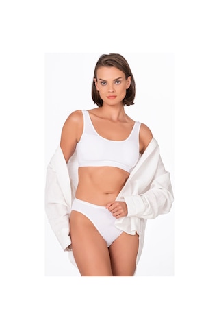 Özkan Underwear Pamuklu Likralı Süprem Slip Külot K6120 Beyaz