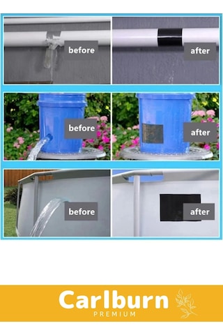 Süper Güçlü Su Geçirmez Sızdırmaz Sarı Renk Çok Amaçlı Tamir İzolasyon Bandı 48mm X 10m 2 Adet