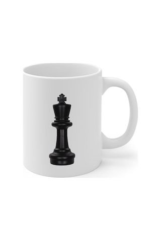 Satranç Şah Baskılı Kupa Bardak Çok Renkli