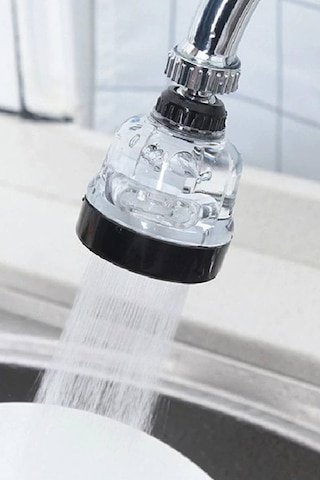 Mobee Şeffaf 3 Fonksiyonlu Mutfak Lavabo Başlığı 360 Derece Gümüş