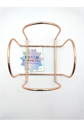 Syloon Küp Blok Metal Rose Gold Standlı 90 90mm
