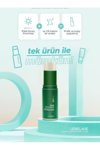 Lebelage Kuru ve Hassas Cilt İçin Stick Güneş Koruyucu Cica Sun Balm SPF 50+/PA ++++