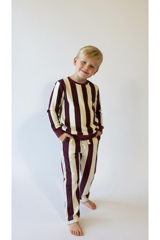 Miababy Çizgili Cool Star Baskılı 2 Li Takım Bordo