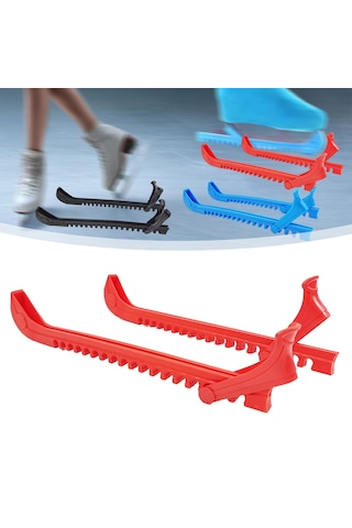 Dolıty 2 Parça Buz Pateni Muhafızları Evrensel Kırmızı Kırmızı