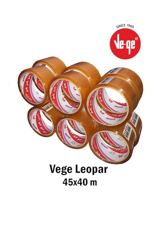 Vege Leopar Koli Bandı 45x40m Şeffaf 12 'li 1 Adet