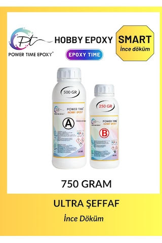 Power Time Hobi Epoksi Smart/ Şeffaf Ince Döküm Epoksi 750 Gam
