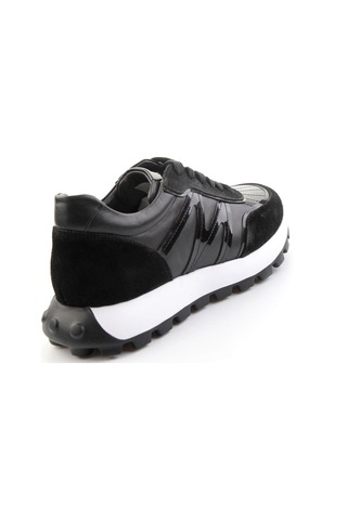 Bambi Siyah Hakiki Deri Erkek Sneaker E01011043303