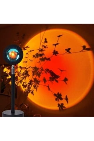 Schulzz Gün Batımı Projektör Lamba Dekoratif Fotoğraf Çekim Işığı Sarı