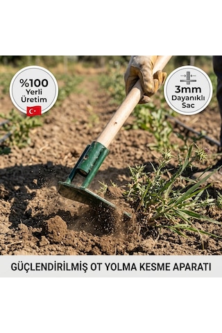 Ziraisepet Güçlendirilmiş Ot Yolma Kesme Çapası Sapsız