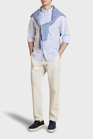 Brooks Brothers Erkek Gömlek Bbss26msh021145 Beyaz Mavi Beyaz - Mavi