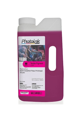 Ricoh Gen4/gen5 Kafa Uyumlu 1000 Ml Kırmızı Magenta Tekstil Mürekkep T - Rtp