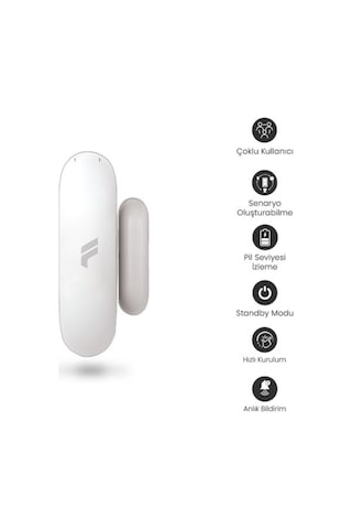 Fonri Akıllı Kablosuz Kapı Pencere Sensörü, Wifi, Mobil Bildirim, Uzaktan Takip, 2 Yıl Garantili, Google Asistan Ve Tuya Destekli