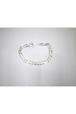 Omar Silver Erkek Figaro Gümüş Bileklik 6,5 Mm
