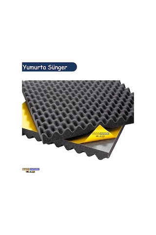 Yanmaz Akustik Yumurta Süngeri Kendinden Yapışkanlı 50 Mm 60 Tdrtr