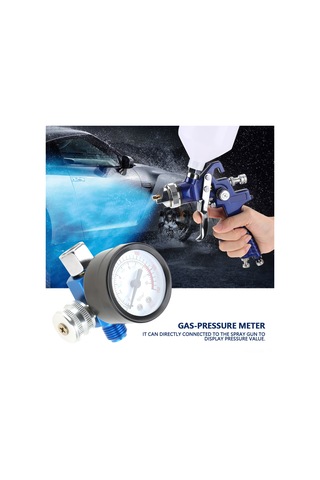 Ximistore9 Pnömatik Boya Spreyi G1/4" Telli Basınç Regülatörü - 0-10bar 0-150psı Gerçek Zamanlı Basınç Kontrolü Aracı