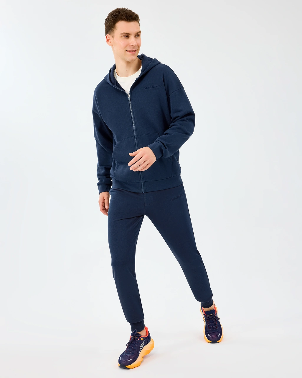 Skechers M Essential Full Zip Hoodie Sweatshirt Erkek Lacivert Sweatshirt S2610014-0505 Lacivert