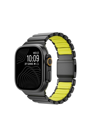 Watch 7 45mm Zore Krd-152 Titanyum Silikon Kordon - Gri-turuncu