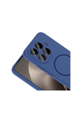Vendas Xiaomi 15t Pro Kılıf M-safe Şarj Özellikli Zore Meta Kapak + Hayalet Ekran Koruyucu Lacivert