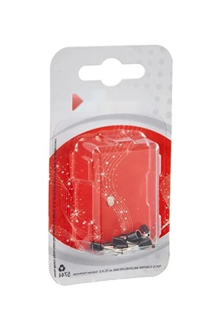 İzoleli Kablo Ucu - 10 Adet, Gümüş/siyah 0,25 mm² / 0.34 mm²