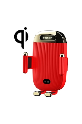 Sones S18 15w Araç Kablosuz Şarj Aleti Telefon Tutucu, Renk: Kırmızı