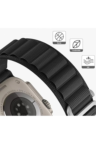 Newface - 750 - Apple Watch Uyumlu 38mm Mountain Kordon - Csmo-tex - - Yeşil