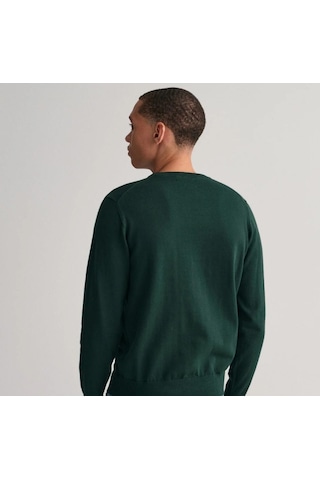 Gant Erkek Yeşil Regular Fit Bisiklet Yaka Kazak - Dokuma Yeşil