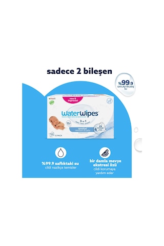 Waterwipes Bio Yenidoğan Islak Mendil 12x60 Adet 720 Yaprak 12'li Set