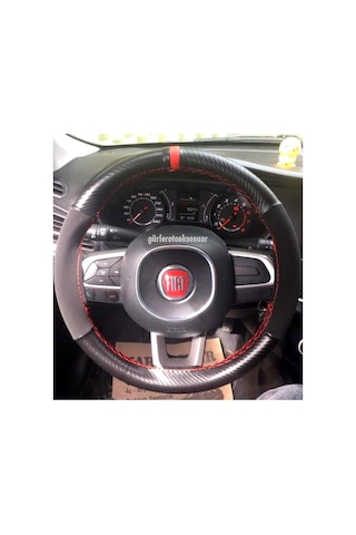 Volkswagen Caddy Uyumlu 2010-2018 Uyumlu Dikmeli Direksiyon Kılıfı Siyah Düz Deri