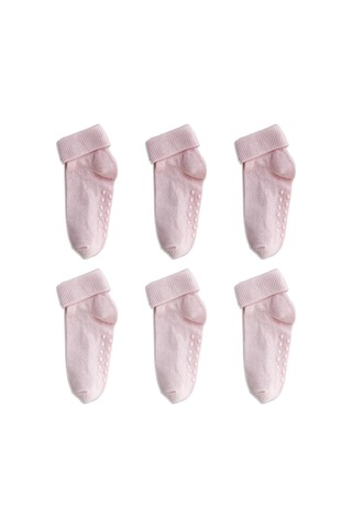 Syncticaret Monochrome Series Organik Pamuklu Kaydırmaz Çocuk-bebek Çorabı 6'li Set Çok Renkli