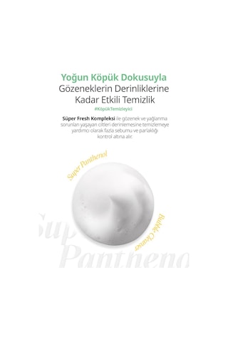 Yağlı Ciltlere Özel Gözenek Arındırıcı Temizleme Köpüğü Super Panthenol Bubble Cleanser Oil Control