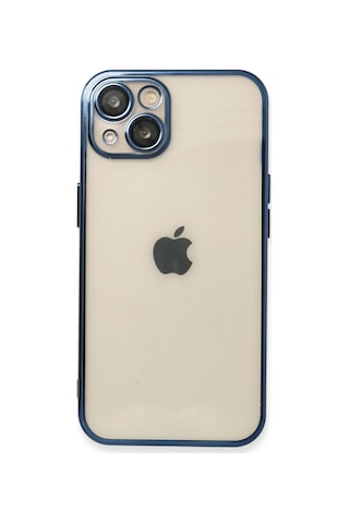 Newface - 209 - İphone 13 Kılıf Razer Lensli Silikon - Ece-umay - - Lacivert