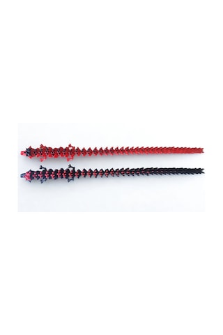 Riti Design - Volcano - 3d Hareketli Esnek Ejderha Figürü İkili Set - Siyah & Kırmızı 35cm