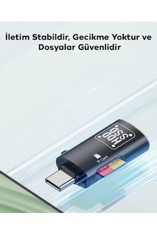 Polham 2in1 Type C To Tf Kart Ve Usb Çevirici Otg Adaptör, Şarj Ve Data Aktarım Otg Çeviricisi, Yüksek Hızlı