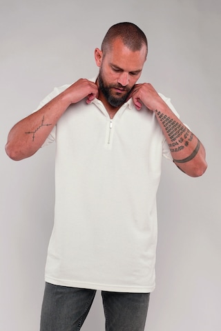 Gabria Fermuarlı Polo Yaka T-shirt Beyaz
