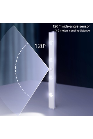 Teltree 21cm Beyaz Işık Kedi Gözü Sensör Lambası - Sürekli/sensör Modları, 450mah Pil, Mıknatıslı, Dolap/kitaplık/ıç Cepheler İçin Diğer