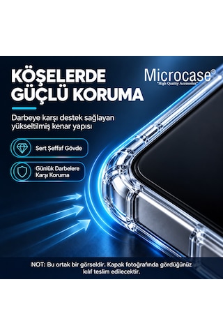 Microcase Samsung Galaxy Z Flip 8 İle Uyumlu Sert Kristal Kapaklı Kılıf Şeffaf- Al3157 Siyah