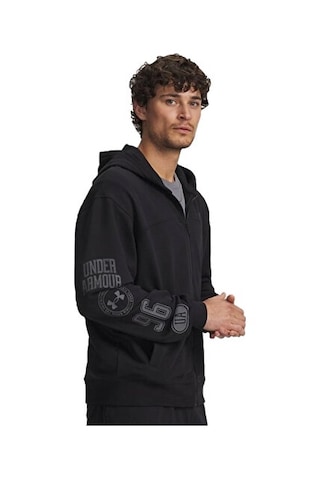 Under Armour Ua Rival Lw Graphic Fz Erkek Günlük Ceket 6014687-001 Siyah Siyah