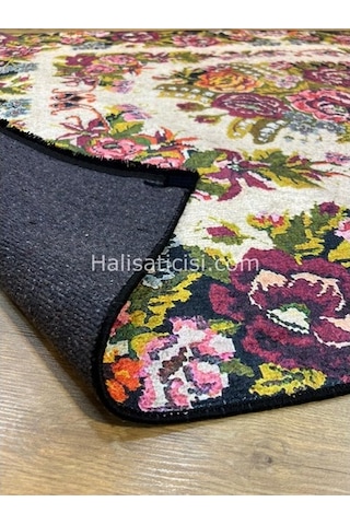 Salerno Çamaşır Makinesinde Yıkanabilir Kilim Halı Hs1014 Çok Renkli