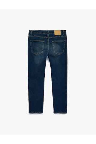 Koton Normal Bel Cepli Pamuklu Tapered Fit Jean Pantolon - Joe Jean Orta İndigo 7wam40317nd