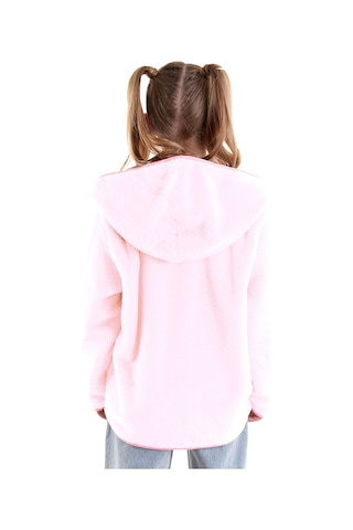 Denokids Kalp Cepli Kız Çocuk Pembe Peluş Mont Renkli