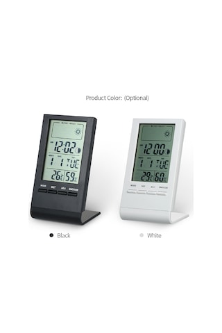 Suofeng Ev İçi Mini Dijital Sicaklık Ve Nem Ölçer, Hava Tahmini, Saat-tarih Gösterici, Beyaz Cx-220 Pil Dahil Değil