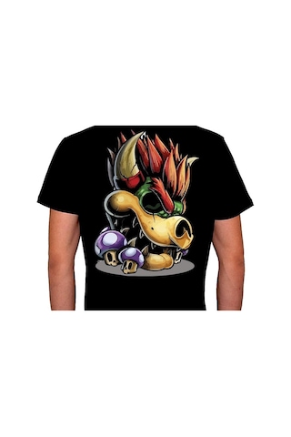 Super Mario Bölüm Sonu Canavarı Mantar Mushroom Tişört Unisex T-shirt 001