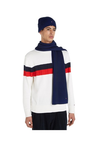 Tommy Hilfiger Gp Flag Beanıe & Sca Erkek Lacivert Bere
