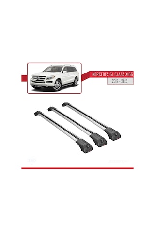 Mercedes Gl Class X166 2012-2015 Arası İle Uyumlu Ace-1 Ara Atkı Tavan Barı Gri 3 Adet Bar