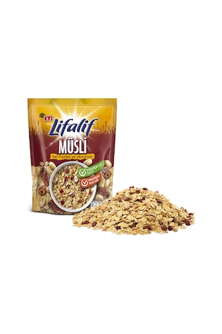 Eti Lifalif Yer Fıstıklı ve Hurmalı Müsli 12 x 350 G