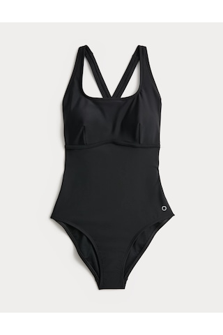 Marks & Spencer Dolgulu Kare Yaka Mayo T51000006 Siyah
